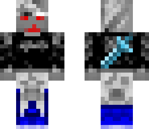 awesome robot with diamond sword