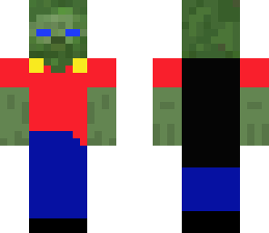 blue eyed red shirted zombie