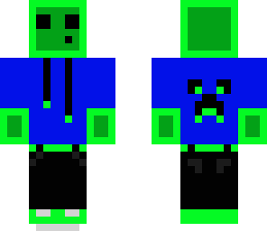 green slime w blue hoodie