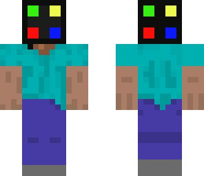 colourful cubed steve