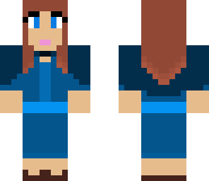 girl blue dress
