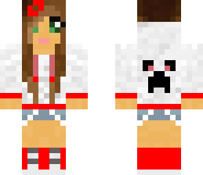 girl in creeper hoodie red