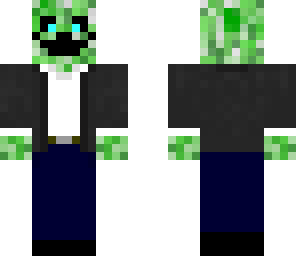 creeper in a suit  with a smile