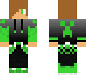 green creeper boy emo black headphones