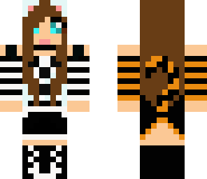 white and orange tiger girl