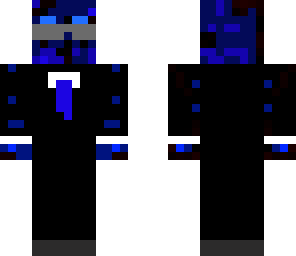 blue slime in a suit
