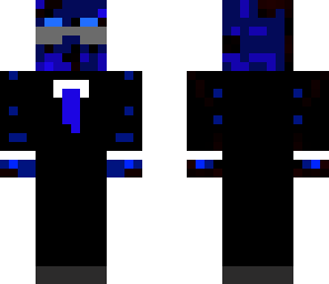 blue slime in a suit