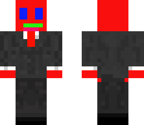 red guy in suit