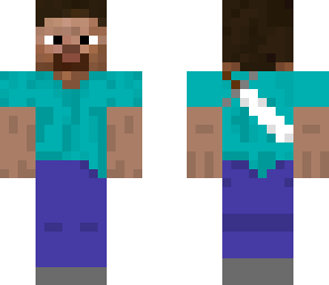steve with a sword