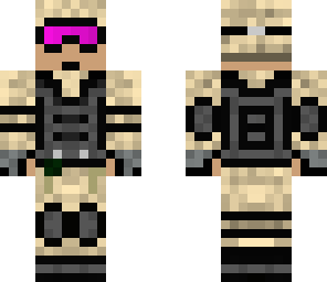 soldier with purple vision