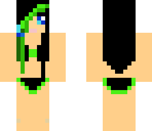 green bakini girl