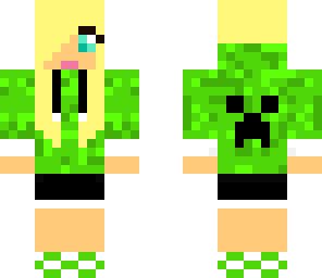 green hoddie creeper girl my edit