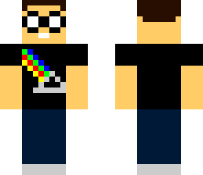 nerd with pink floyd tshirt