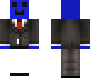 blue slime in suit