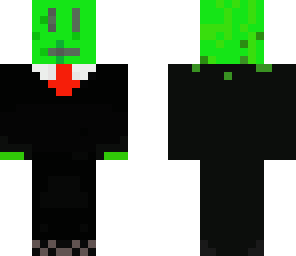 green in a suit