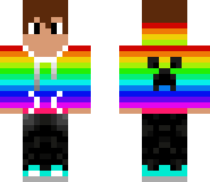 my in a rainbow hoodie
