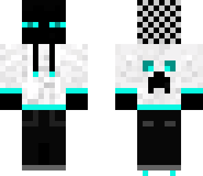 enderman with creeper hoodie blue and amor upgrade