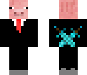 agent pig with diamond sword