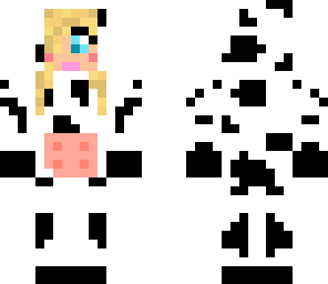 blonde girl cow 