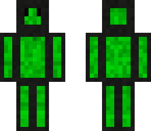 green cube man