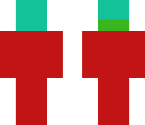 red guy with a blue head in a hoodie