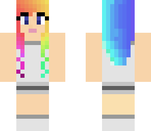 rainbow hair and blue eys