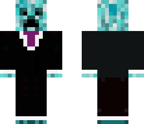 blue creeper in suit with purple tie