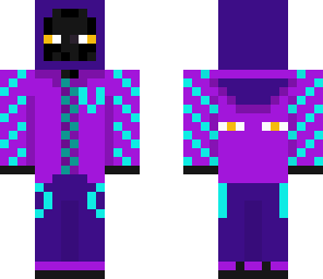 enderman in purple hoodie with zipper