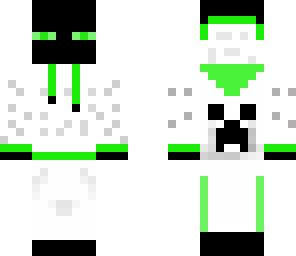 green enderman in creeper hoodie v2