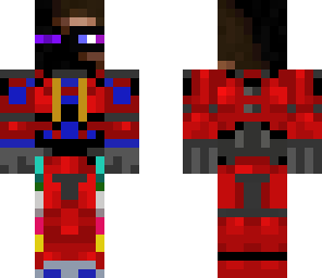 multi coloured spartan changing into a ender man