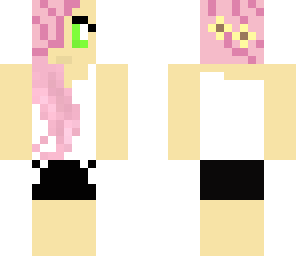 girl with fluttershy hair