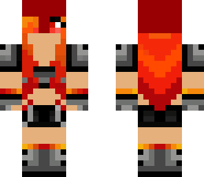female fire warrior red helmet