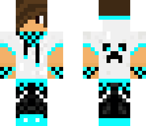 light blue and white creeper hoodie