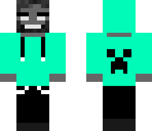 wither in hoodie cyan