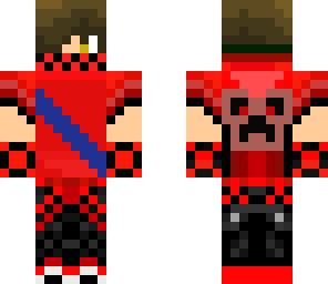 brown haired red creeper boy