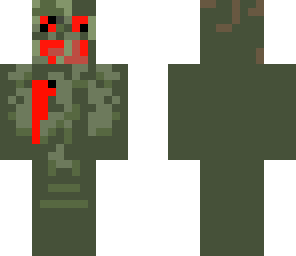 zombie with vines on his face