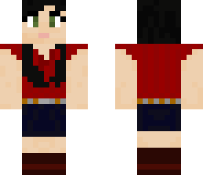 girl in red shirt