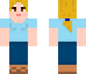 blonde girl with ponytail