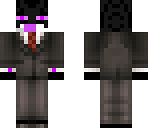 enderman con traje y audifonos