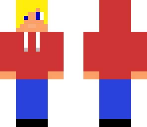 boy in red hoodie