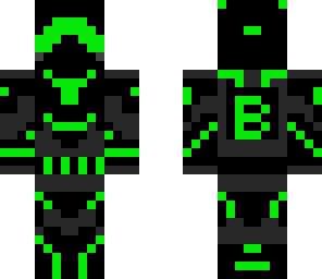 green and black armor
