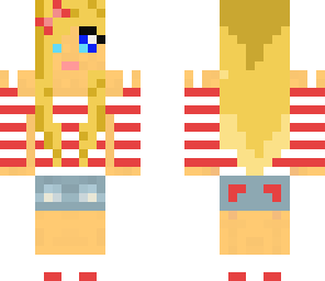 red blondie with headset