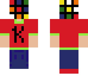 'k' rubix cube head