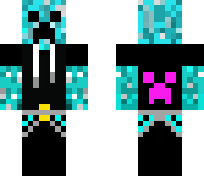 custom blue creeper in a hoodie