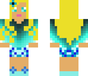 blue blonde girl