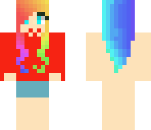 rainbow hair girl