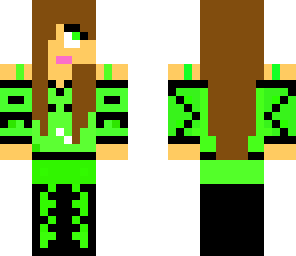 cute green girl