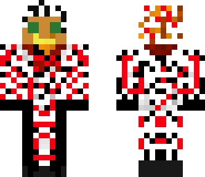 red black and white