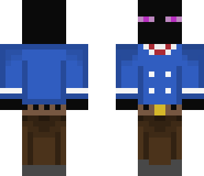 backwards enderman in blue suit