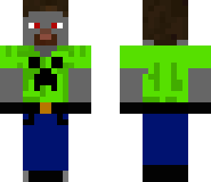 iron steve with creeper t-shirt